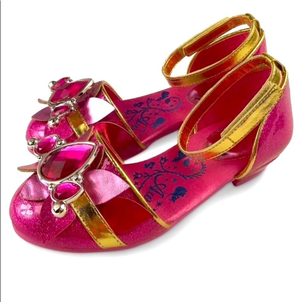 GIRL’S DISNEY PRINCESS AURORA SLEEPING BEAUTY PINK SHOES HALLOWEEN COSTUME 12T